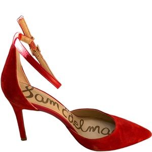 Sam Edelman Harlow heels, red suede, 9 / 39